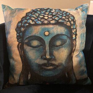 Zen Buddha Throw Pillow Cover